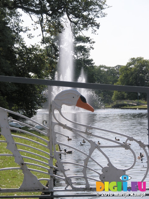 JT00955 Bridge decorated with swan Park Sonsbeek, Arnhem, The Netherlands